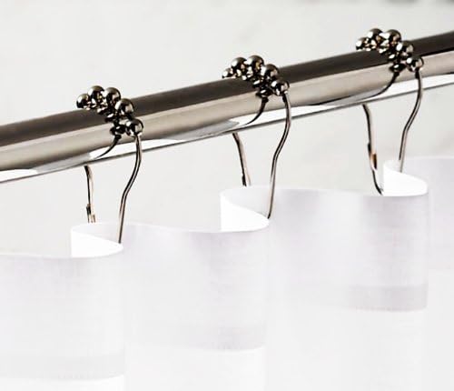 My Friend Harvey Shower Curtain Hooks from Rings n Rollers TM - Set of 12 Polished Chrome Clips – Rust Proof – Ideal for Curved, Straight or Double Bathroom Rods – Peace of Mind 12 Months Guarantee