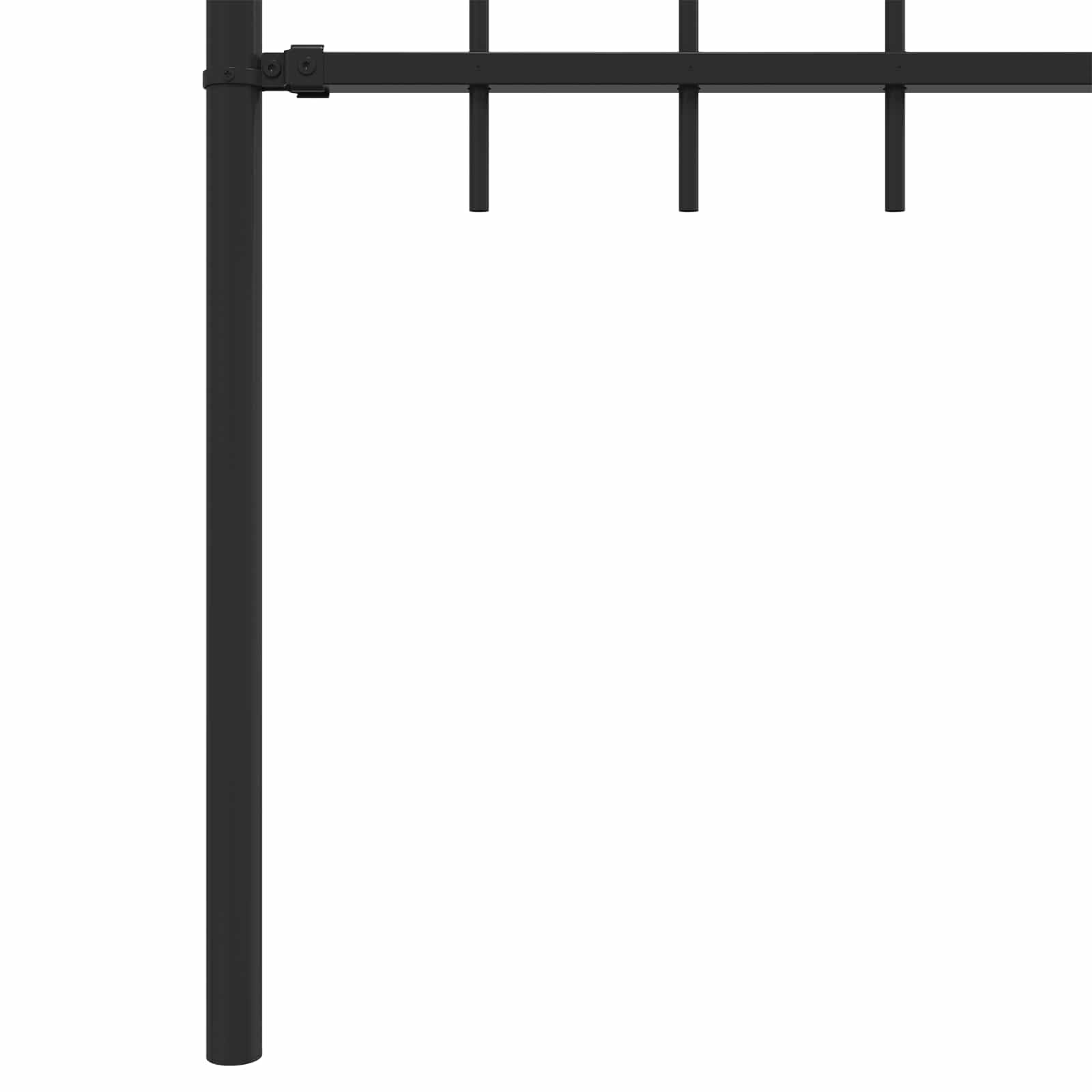 Spießzaun Asten Schwarz 200 x 130 cm Pulverbeschichteter Stahl Zaunelement Gartenzaun Sichtschutz mit Speerspitze Wetterbeständig Langlebig für Terrasse und Vorgarten