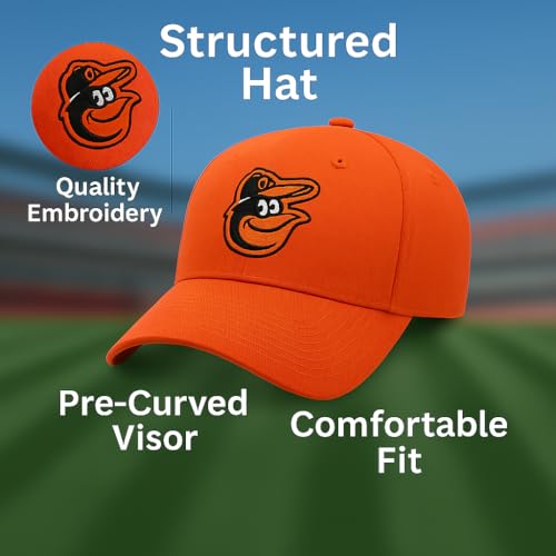 Gorra béisbol juvenil ajustable naranja con logo miniatura 4