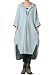 Mordenmiss Women's New Hi-Low Hem Plus Size Dresses with Pockets XL-Blue