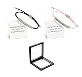 2 braccialetti con scritta "Don't Let the Hard Days Win", con confezione