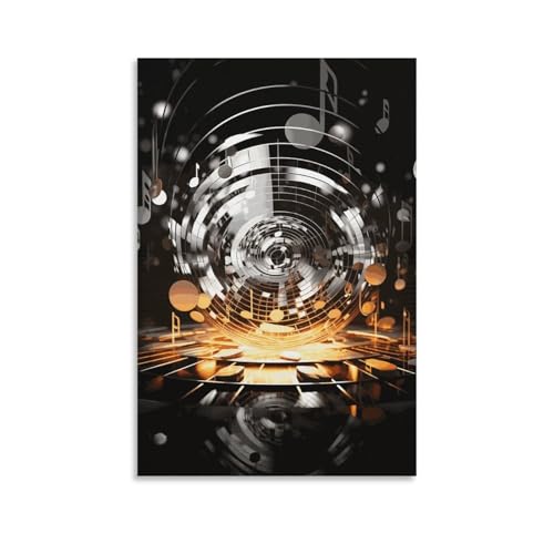 Impression sur toile thème musical pour relooker un mur de salon sans cadre