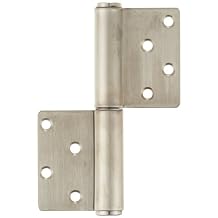 Sugatsune S-6173-5 Lift Off Hinge, Stainless Steel 304, Brushed Finish, 3mm Leaf Thickness, 90mm Open Width, 18mm Pin Diameter, 127mm Height