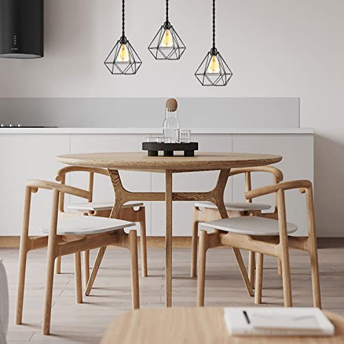 Diy 15Ft Plug In Black Pendant Light Cord - Industrial Vintage Ceiling Hanging Light Kit With Twisted Hemp Rope Switch Fabric Lamp Cord E26 Socket Set Edison Lighting Fixture Cable Farmhouse Kitchen #TOP6