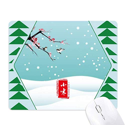 Tapis de souris circulaire haut de gamme motif pin vert en caoutchouc