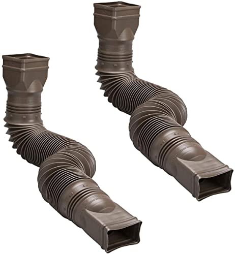 Amerimax 2-Pack Brown Flexible Downspout Extension Gutter Connector Rainwater Drainage (Single Pack)
