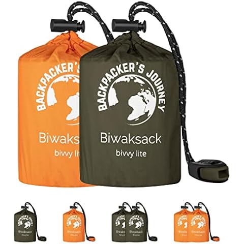 NEU: Backpacker's Journey Biwaksack, ultraleichter und wasserdichter Notfallschlafsack. Ideal für Camping Cover