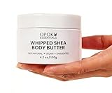 Opoku Essentials Whipped Shea Body Butter for Dry Skin & Sensitive Skin – 4oz Unscented with Ghanaian Shea Butter – 100% Natural, Vegan Moisturizing Cream