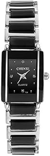 Clastyle Valentine's Day Gift-Elegant Ladies Ceramic Watches Simple Rectangular Black Women Watch Ladies Wrist Watch Gift