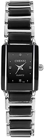Clastyle Valentine's Day Gift-Elegant Ladies Ceramic Watches Simple Rectangular Black Women Watch Ladies Wrist Watch Gift