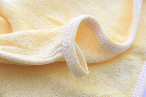 Bamboo Baby Washcloths- 2 Layer Ultra Soft Absorbent Bamboo Towel - Newborn Bath & Face Towel - Natural Reusable Baby Wipes For Delicate Skin - Baby Registry As Shower Gift (Yellow, 6 Pack) #TOP4