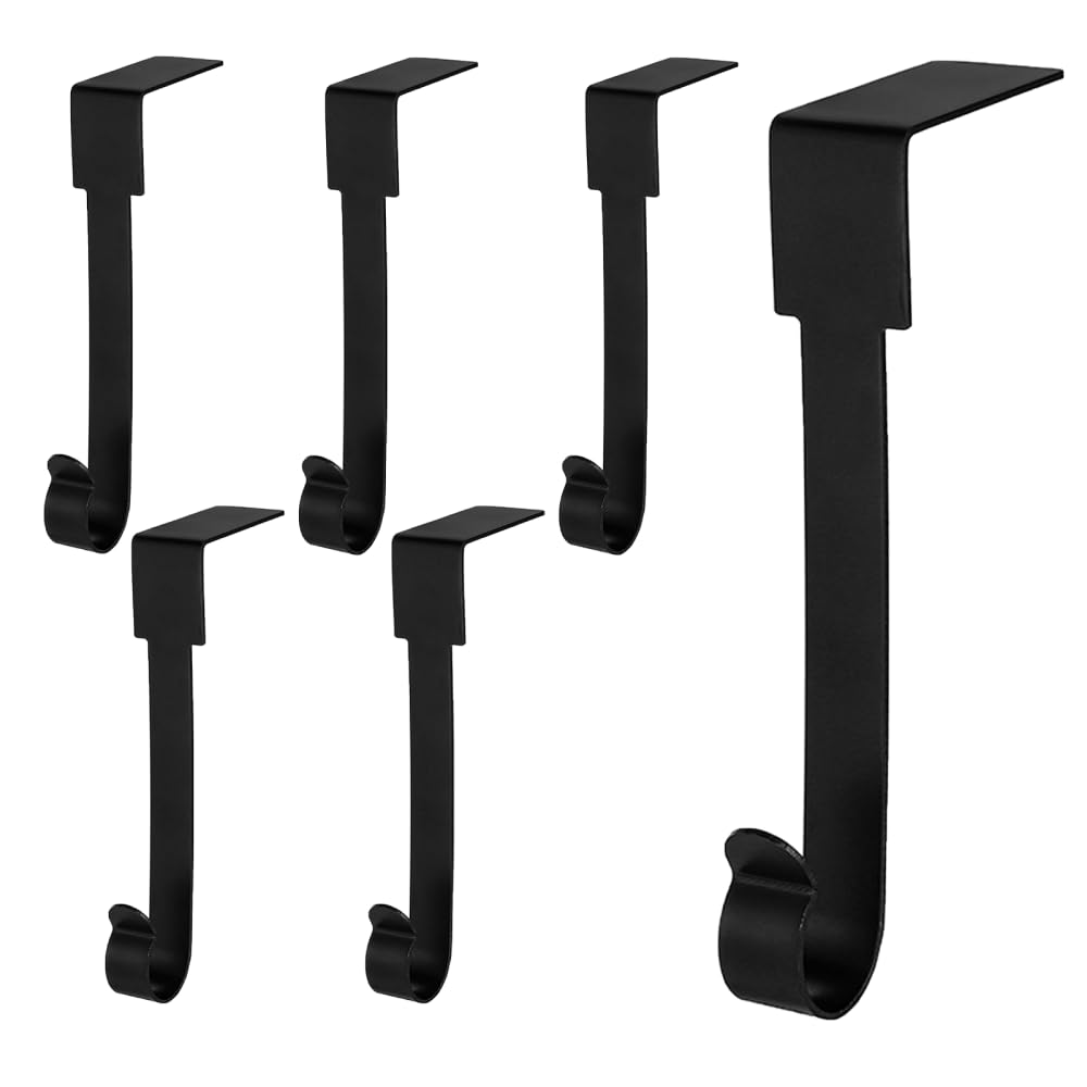 MiOYOOW Christmas Stockings Holder Hanger, 6PCS Non-Slip Fireplace Hanging Hooks Metal Hook Hangers for Christmas Stockings Bags Scarves Hats
