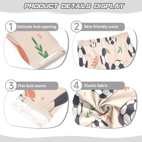 Toddler Girls Leggings Printed Yoga Pants Leggings Pink Green Leaves Ball for Kids3