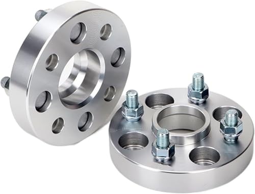 Accessoires pour entretoises de roue 2 pièces PCD 4x114.3 argentées