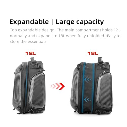 Solución de carga y herramientas con bolsa extensible de moto 3