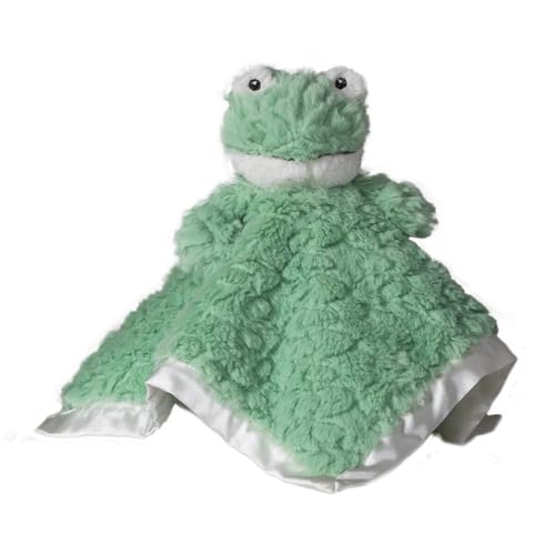 Image of Mary Meyer Putty Nursery Lovey Stuffed Animal Security Blanket Soft Snuggle Toy, 13 x 13-Inches, Mint Green Frog