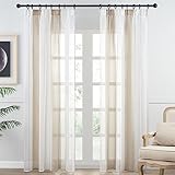 【MAß】 Streifen sind einfach und elegant, klassisch und koordiniert. 260×140cm (H×B), 2 Stücke Set, insgesamt 280 cm. Bitte erlauben Sie 1~2cm Abweichung aufgrund von Handschneiden und Nähen.