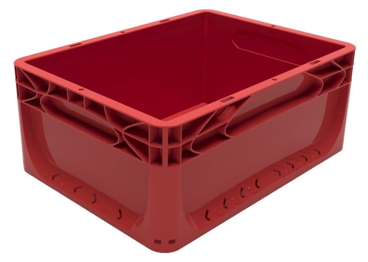 Solent Plastics Red Euronorm Stacking Container - 15 Litre - 400 x 300 x 170mm