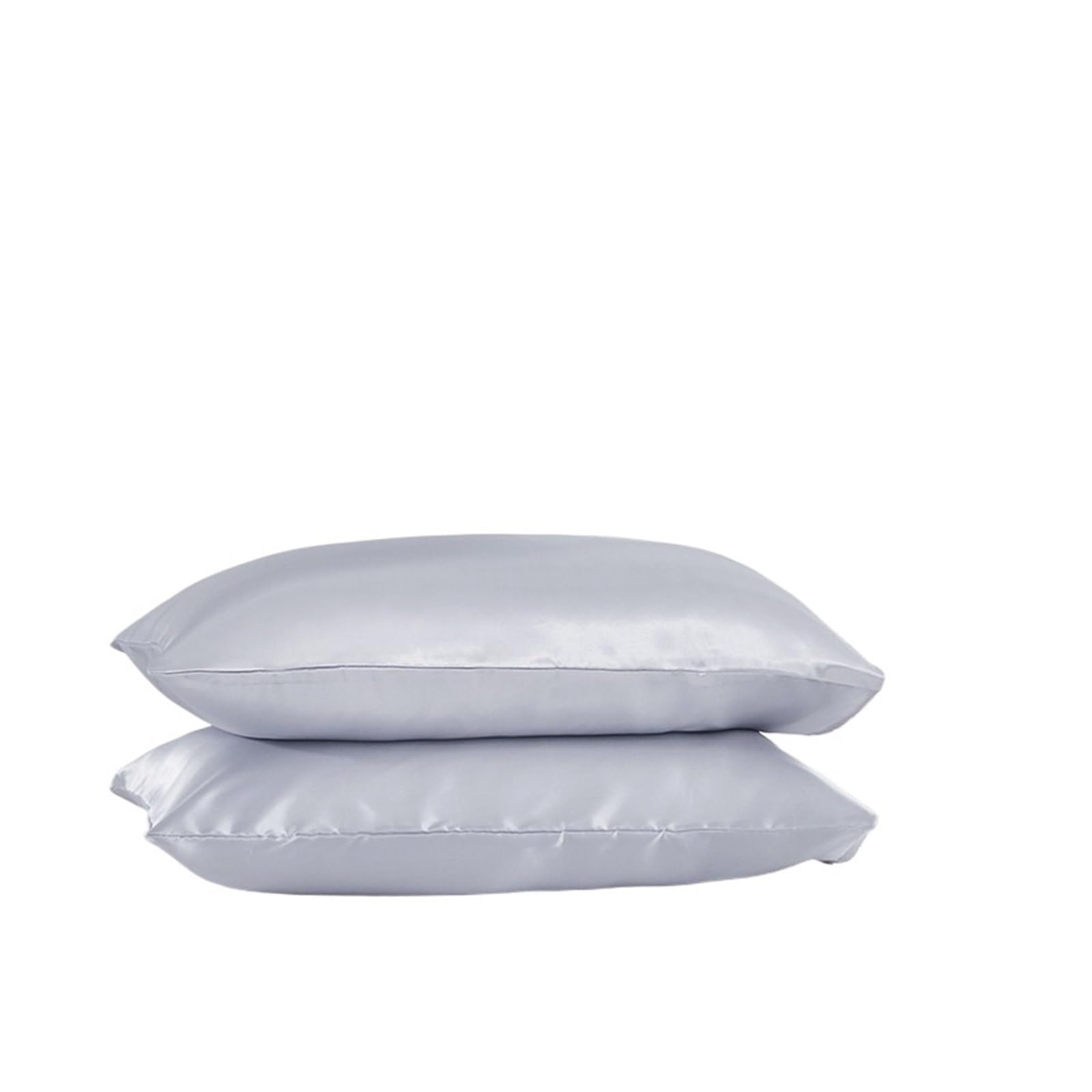 LYXYGMV 1Pc Full Queen King Satin Silk Pillowcase Pillow Case Cover Bedding For the Bedroom(Light grey,51x102cm(20x40inch))
