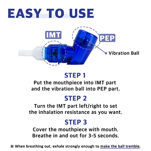 Bigbreathe V-Pep/Imt | Three-Mode Respiratory Muscle Strengthening Device, Breathing Rehabilitation, Smooth Mucus Removal Vibrating Lung, Easy To Use And Clean #TOP3