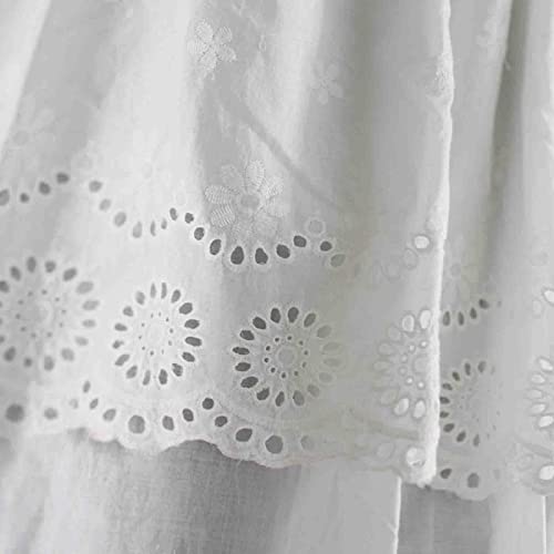 Cortinas cortas para ventanas de cocina hechas de algodón blanco estilo café M 4