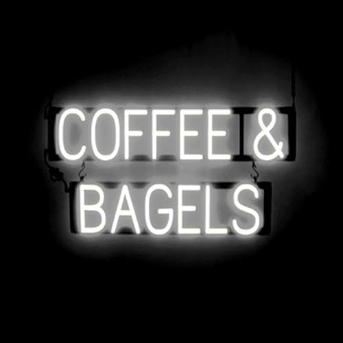 Miniatura 48 de SpellBrite SMOOTHIES Letrero para cafeterías y restaurantes Letreros relacionados con café con aspecto neón, luz LED blanca 33.7 x 6.3 pulgadas