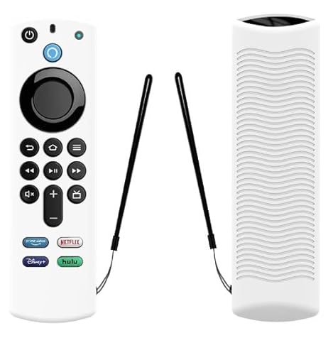リモコンカバー ファイヤースティック 第3世代 汚れ防止 衝撃防止ケース シリコン素材 テレビ 薄型 ※4K Maxには対応しません※ (蓄光ホワイト)（Amazon）