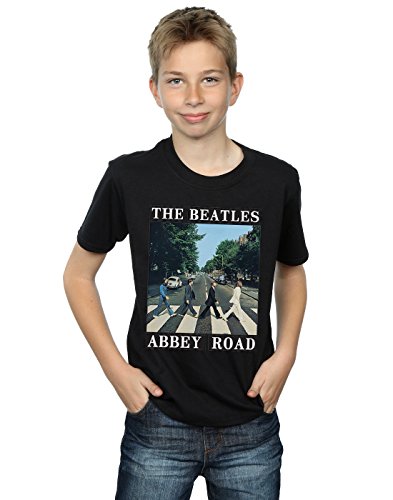The Beatles Boys Abbey Road T-Shirt Black 9-11 Years(Large)