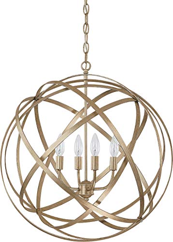 Capital Lighting 4234WG Axis 4-Light Pendant, Winter Gold Finish