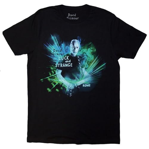 T-Shirt David Gilmour Luck & Strange noir idéal pour les concerts à Rome
