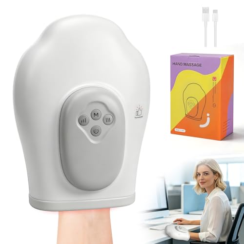 Masseur de main ergonomique avec chaleur et compression pneumatique intégrée