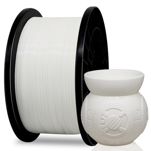 Image of YOUSU 5KG(11lbs) PLA Plus Filament 1.75mm White, PLA+ Filament 1.75mm 3D Printer Filament, Cost Effective Large Roll 3D Printing Filament for Big Projects