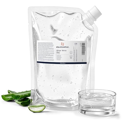 Naissance Aloe Vera Gel (Nr. 707) - 870g - Rein, Natürlich, Vegan für Haare, Gesicht, Haut, Augen, Füße, Nägel, Körper, Kosmetik - Nachfüllpack, Pflegend, Hunde, Massage