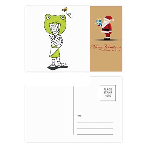 Cartes postales grenouille de Noël originales lot de 20 pour correspondance fêtes hiver