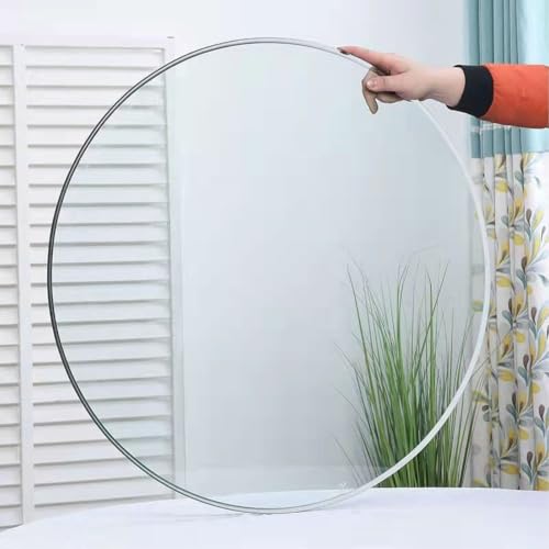 Plateau de table rond en verre 68cm avec bord biseauté poli