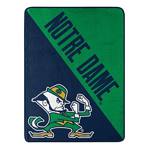 NCAA Notre Dame Micro Raschel Throw One Size Multicolor