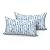 LVTXIII Set of 2 Patio Lumbar Pillows with White Piping, 12"x20" Fade Resistant Outdoor Lumbar Pillow with Inners for Home Patio Coach Sofa Use, A Pebble Blue