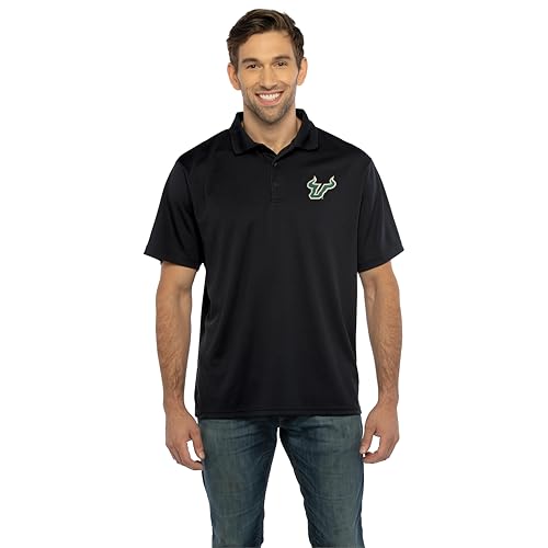 Vantage Apparel Men's Collegiate Polyester Mesh Team Icon Polo, South Florida Bulls, Large