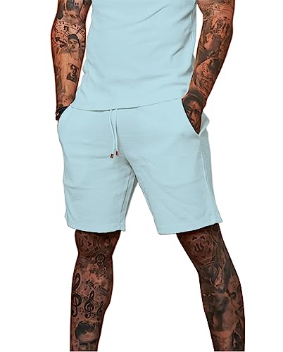 Short de survêtement décontracté homme gaufré fini les shorts serrés avec la taille 28 à 40