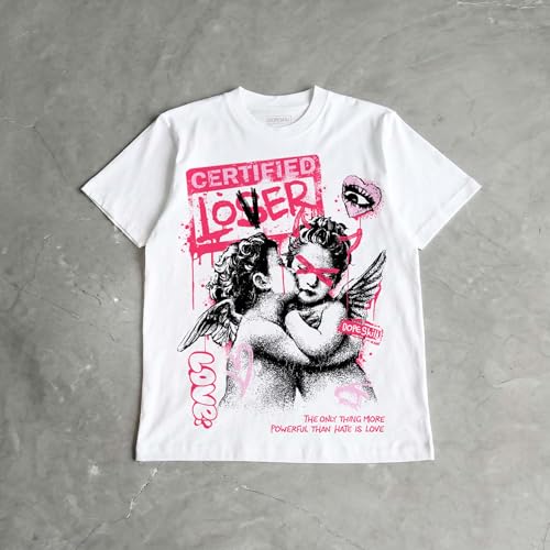 Image of DopeSkill Graphic Tee Streetwear Hip Hop Hypebeast Street Style Crew Neck Unisex T-Shirt Sneaker Colour Matching Shirts Angel