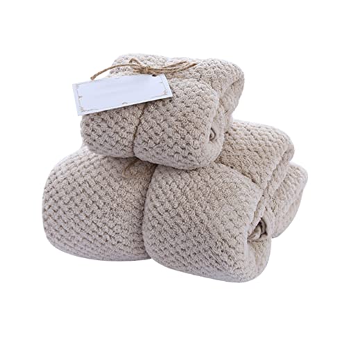 Alipis Home Decor Boho 1 Set Soft Bath Towels Decor Plush Bath Towels Washcloths Absorbent Towel Thicken Shower Towel Coral Towel Bathroom Set Decorate Brown Towel Cover Super Soft #TOP21