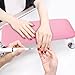 Arm Rest for Nails Tech, Easy Clean Nail Arm Rest, Reduce Back Pain for Nails Tech, Sturdy Support Armrest for Nails Fits UV LED Nail Lamp Underneath, Salon & Home Use (Pink)