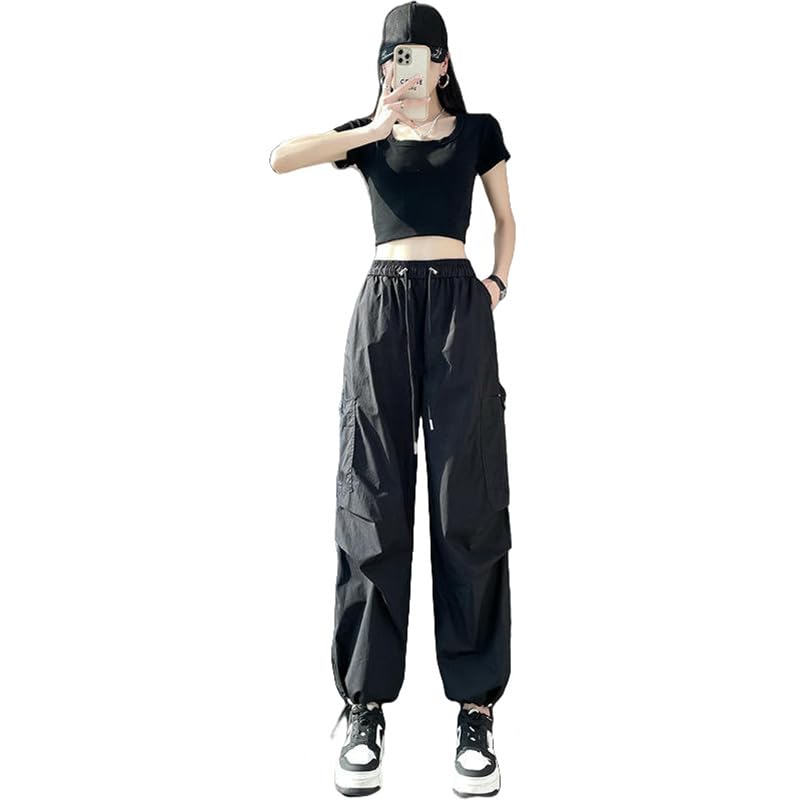 Pantalon cargo de sport rétro américain large et léger pour l'été