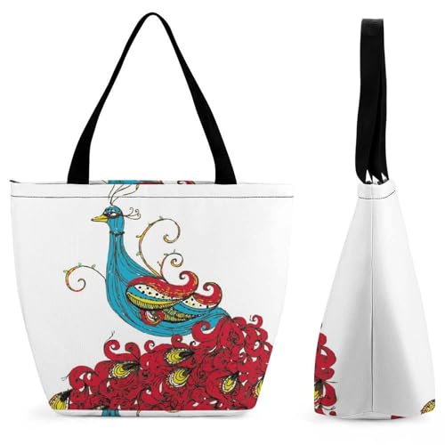Sac de voyage Paon Rouge le grand sac à main cabine pour vos escapades