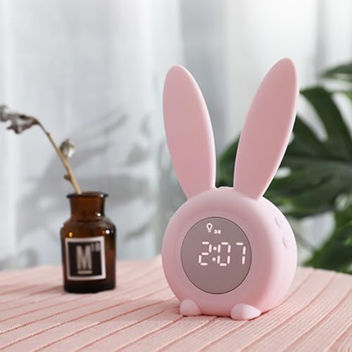 Réveil lapin LED à contrôle sonore pour éviter les réveils nocturnes difficiles