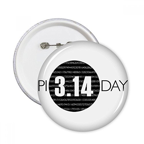 Badge Pi jour de l'anniversaire bouton rond pour customiser vos vêtements lot de 5