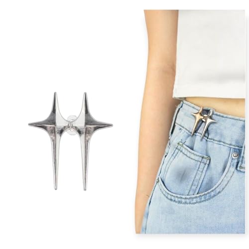Image of Pant Waist Tightener, Adjustable Waist Buckle Set, Extra Button for Jeans to Make Tighter, Instant Jeans Button Pins for Pants Jeans Skirts, No Sewing Required