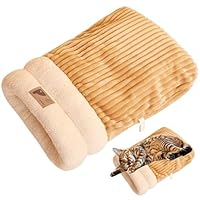 PetBed for Winter,Katzenschlafsack,Generisch Cat Bed Cave,Cat Tent Bed,katzenschlafsack flauschig,Semi-Enclosed PetBed,Cat Sleeping Bag Warm PetBed,Geeignet für Katzen und kleine Hunde usw.