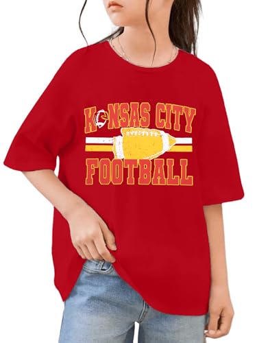 Football Shirts for Girls Boys Game Day Shirt Softball Season Kids Tee Print Short Sleeve Top4