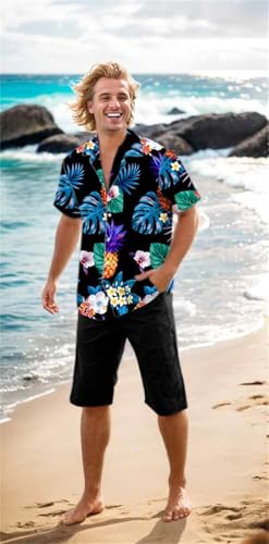 Image of SANGTREE Family Matching Hawaiian Outfits , Casual Beach Travel Clothes ,Vacation Clothing Set for Women & Men & Girls & Boys